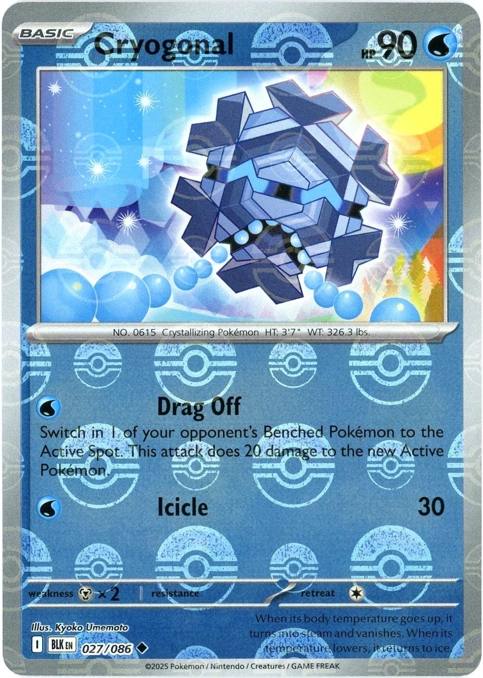 Black Bolt Cryogonal [Poke-Ball] Pokémon card